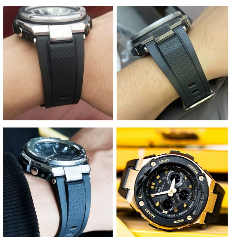 Dây Cao Su Thay Thế Cho Đồng Hồ Casio GST-W300G GST-W300 GST-S300G GST-S300 GST-S210B GST-S100G GST-S110 GST-W100G GST-W110