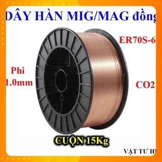 Dây hàn đồng mig mag co2 er70s-6 aws a5.18 phi 1.0 mm welding wire hồ quang điện khí hàng xịn