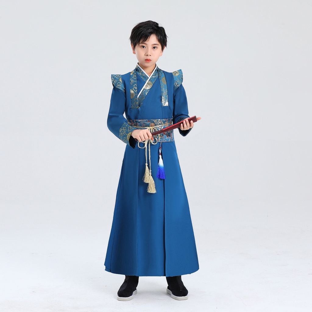 Bộ Đồ Hán Phục Phong Cách Trung Hoa Cao Cấp Cho Bé Trai