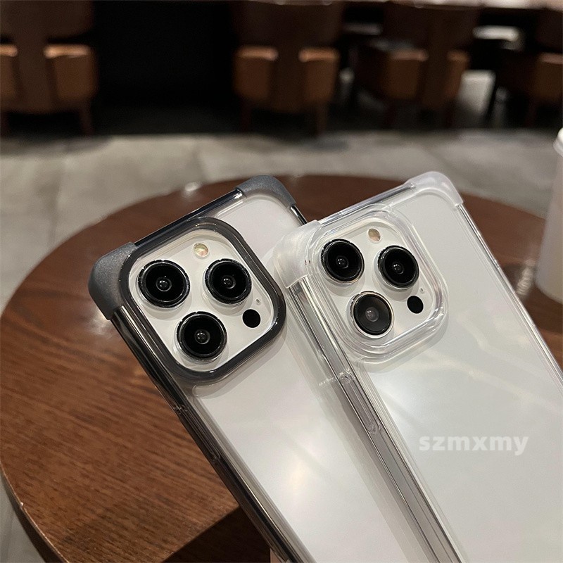 Ultra Ốp Điện Thoại Acrylic Mềm Trong Suốt Siêu Mỏng Có Túi Khí Chống Rơi Bốn Góc Cho Iphone 15 14 13 12 Pro Max Plus