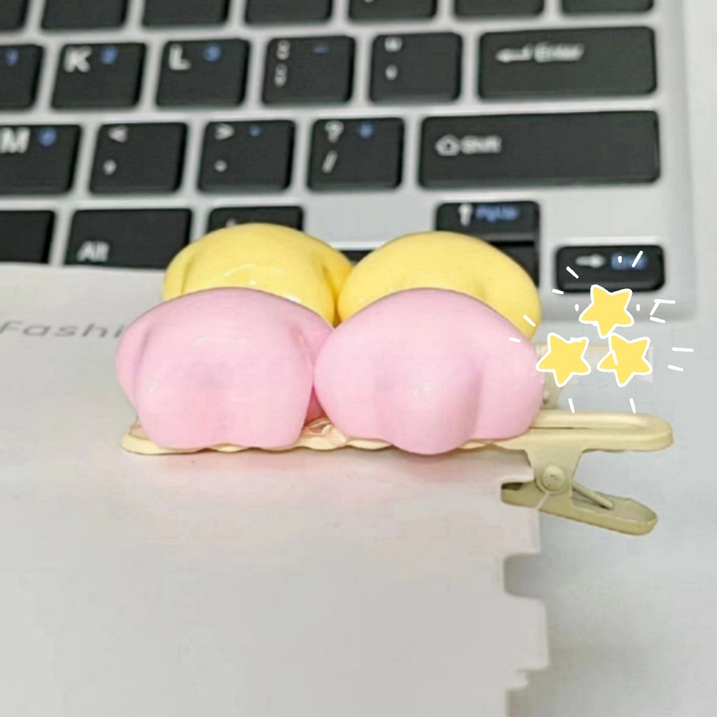 1 / 2 Kẹp Tóc Hình Ngôi Sao / Hình Học Màu Vàng Thời Trang