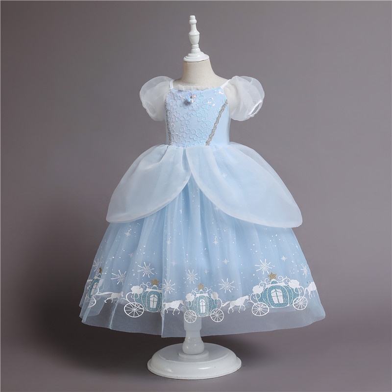 Đầm Hóa Trang Công Chúa Elsa Cho Bé Gái 3-8 Tuổi
