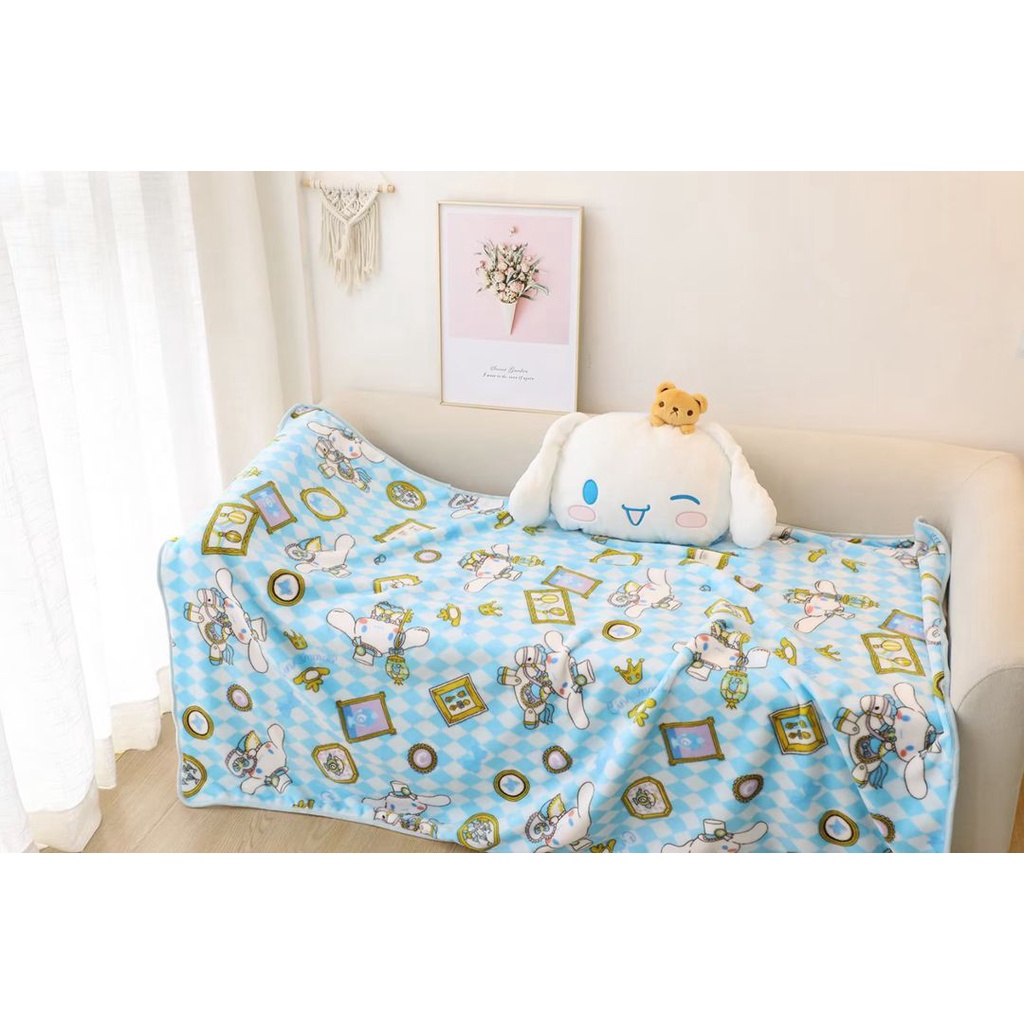 Sanrio kawaii chăn cho giường hello kitty ném chăn kuromi my melody anime in giữ ấm chăn điều hòa không khí nắp đậy