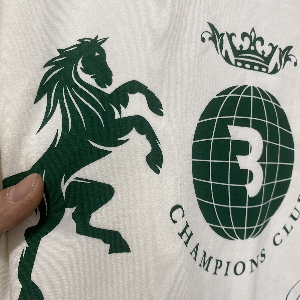 Ready stock paucris 'match lux stretch-cotton print sporty loose crewneck short-sleeved t-shirt