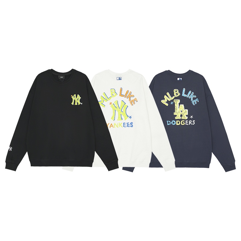 Bán chạy nhất m588lb nam và nữ áo nỉ doodle chữ in dài tay cộng với kích thước áo chui đầu unisex