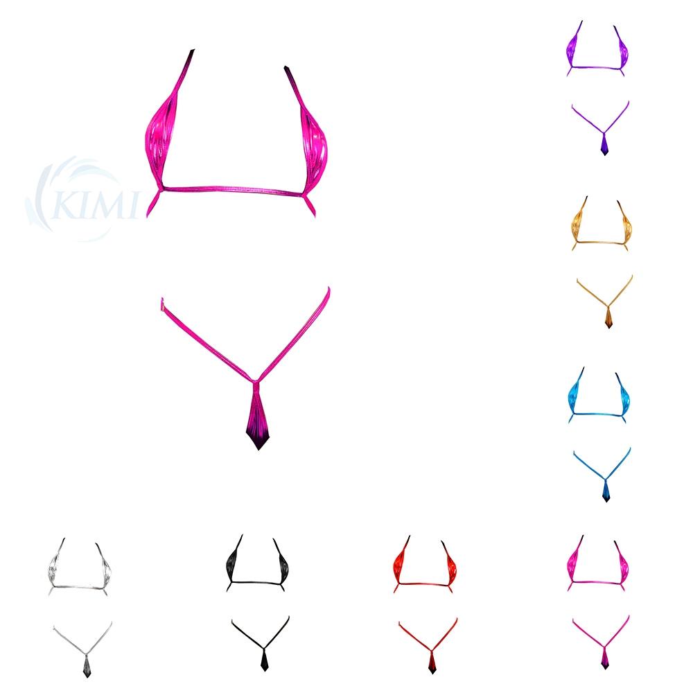 Đồ lót da micro bikini g-string shiny thongs đồ bơi đồ bơi đi biển