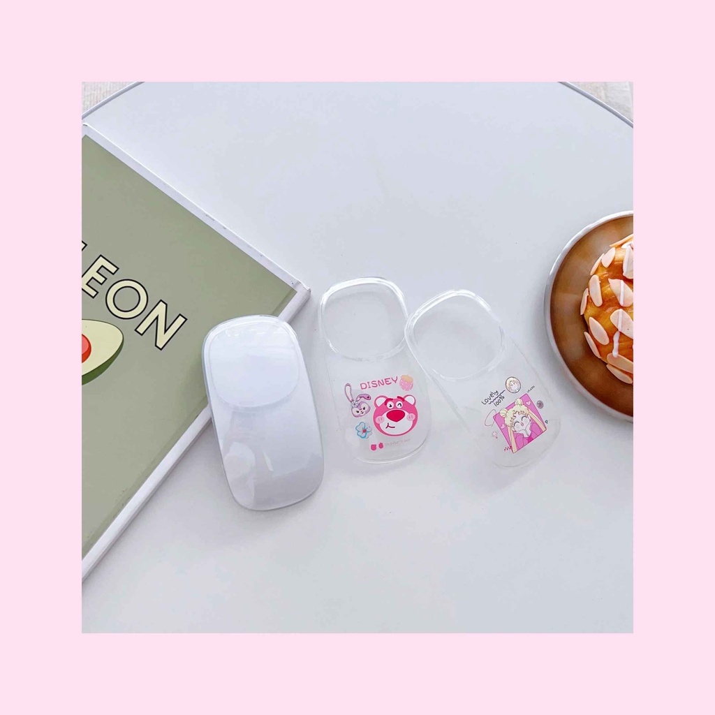 Đối với apple magic mouse1 / 2 case phim hoạt hình dễ thương ins fashion tpu earphone cover cho magic mouse 1 2 vỏ trong suốt bảo vệ