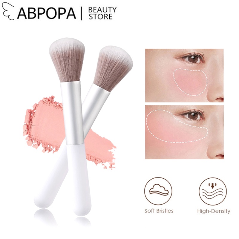 Abpopa single soft bristle blush brush với grip mạnh mẽ và xách tay