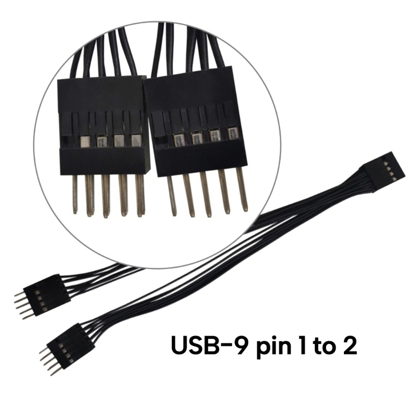 Kiss USB 9Pin Sang Dual9Pin Cáp Chuyển Đổi USB Nữ 9Pin Hai Nam 9Pin Splitter