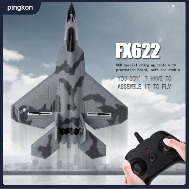 Tdg fx822 máy bay điều khiển từ xa f22 máy bay chiến đấu máy bay phản lực cố định cánh tàu lượn trẻ em mô hình máy bay bọt đồ chơi cho bé trai quà tặng