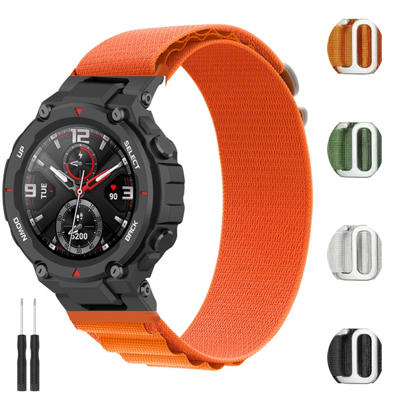 Dây đeo nylon alpine loop cho đồng hồ thông minh amazfit t-rex / t rex pro dây đeo có thể thay thế cho huami amazfit trex 2 correa wristband