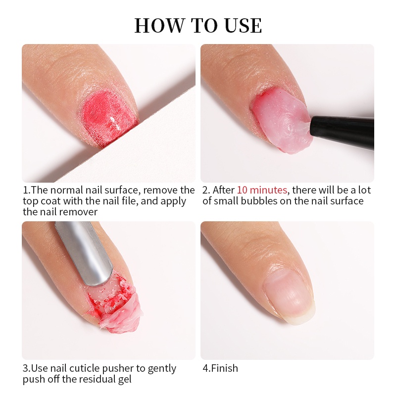 ♕ Idol Color Burst Magic Nail Remover Gel Polish Gel loại bỏ nhanh chóng Không gây kích ứng Không gây hư hại Ngâm keo móng nghệ thuật cho tiệm nail 15ml NỘI THẤT
