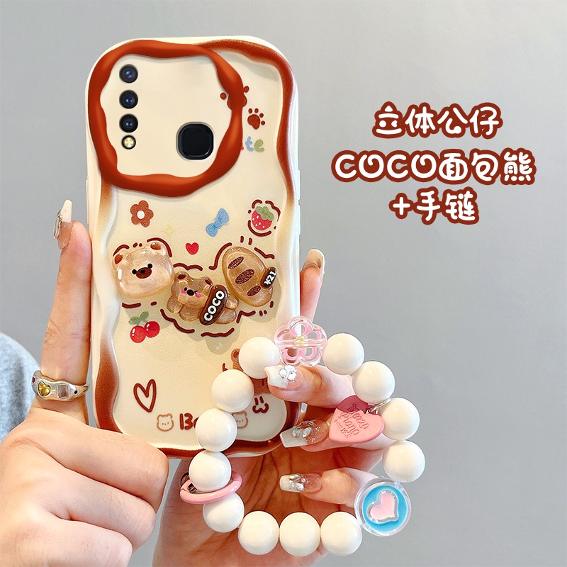 Ốp lưng vivo y19 ốp vivo y19 ốp lưng dễ thương kem cạnh điện thoại hình ba chiều hình búp bê soft case full case nygz