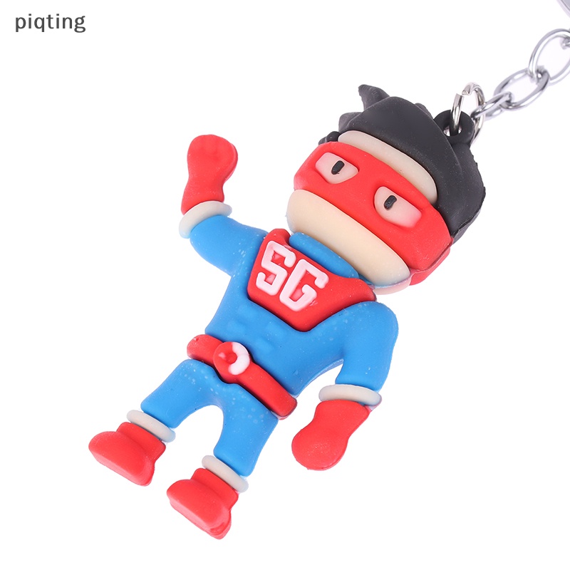 Piqt stumble guys keychains kawaii anime hình móc chìa khóa ch xe mặt dây chuyền túi trang trí móc khóa dễ thương phụ kiện trẻ em quà tặng en
