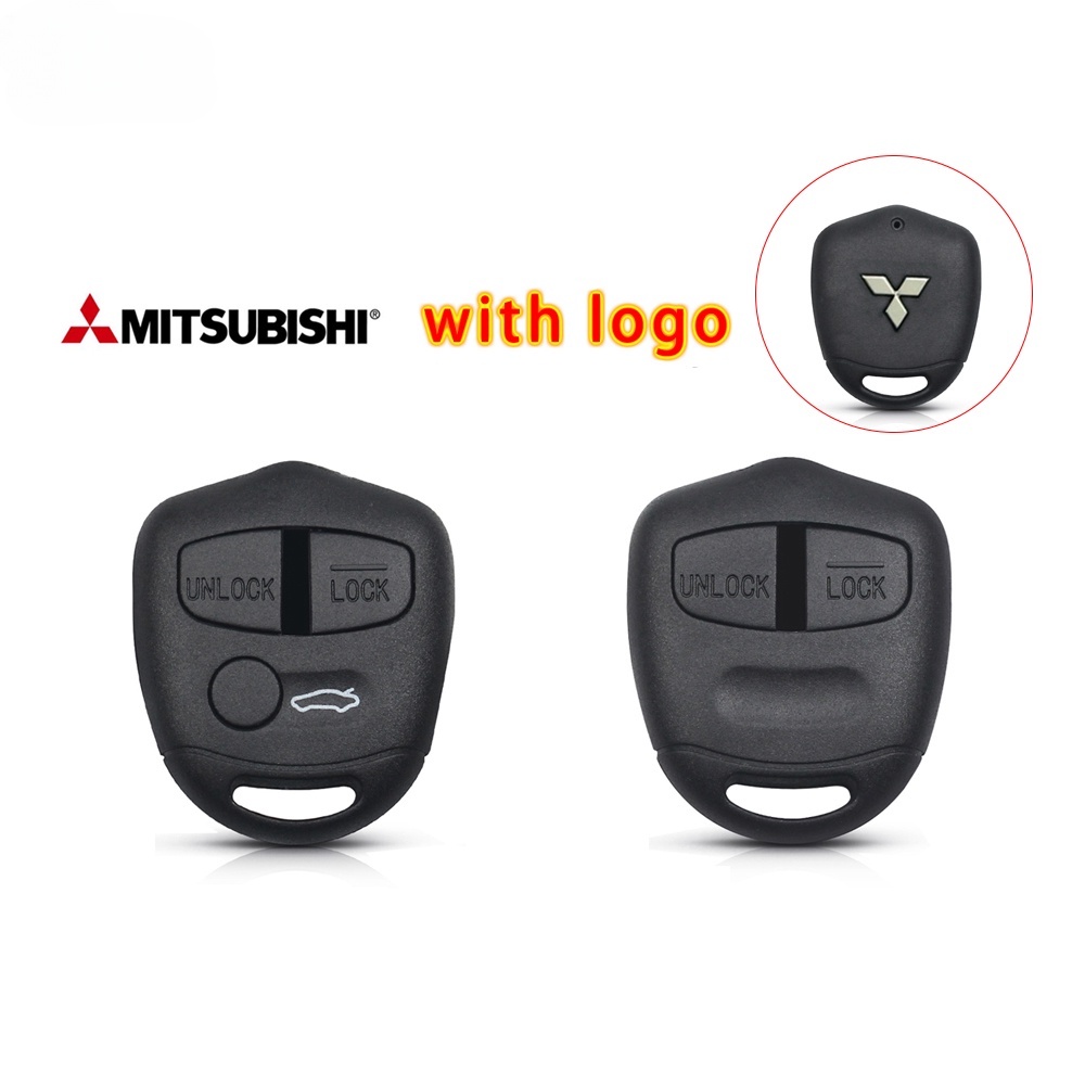 2/3 buttons fob for mitsubishi lancer ex evolution grandis outlander no key blade car remote key shell case (có logo)