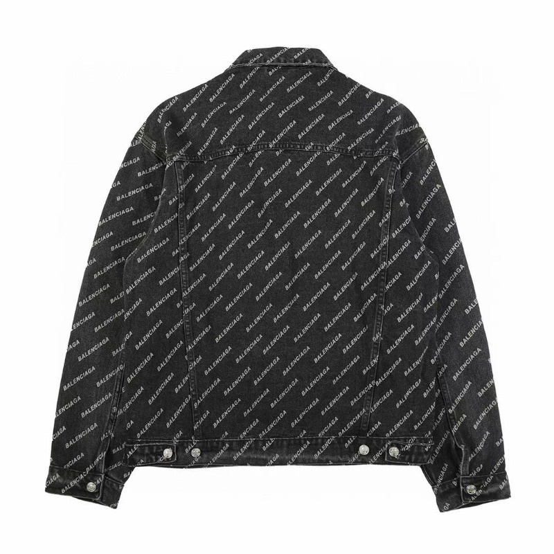 ❤️❤️Sn sàng & sn sàng❤️❤️ Balencia *** denim jacket nam thêu jeans wear ladies long-sleeved couples top