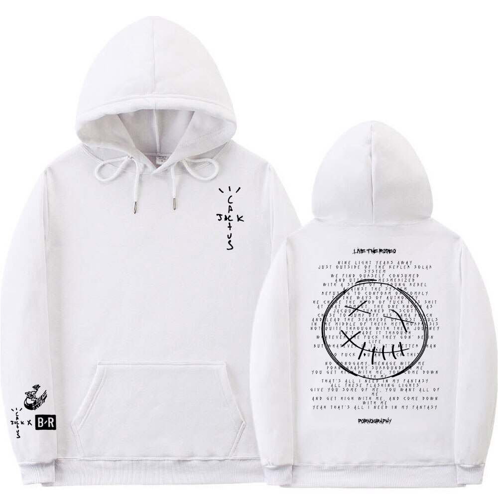 Cactus jack double sided logo in hoodie nam cotton hop style sweatshirt hood