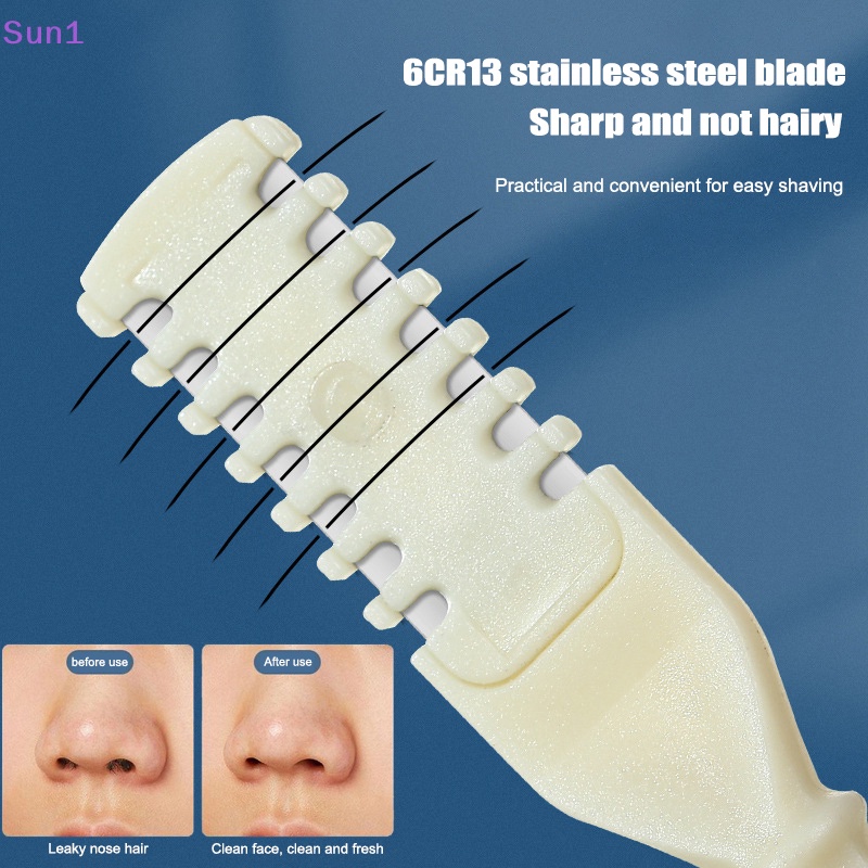 Sun1> 360 độ rotag double head nose hair trimmer earpick nose hair removal dụng cụ cắt tỉa lông tai mũi cầm tay tốt
