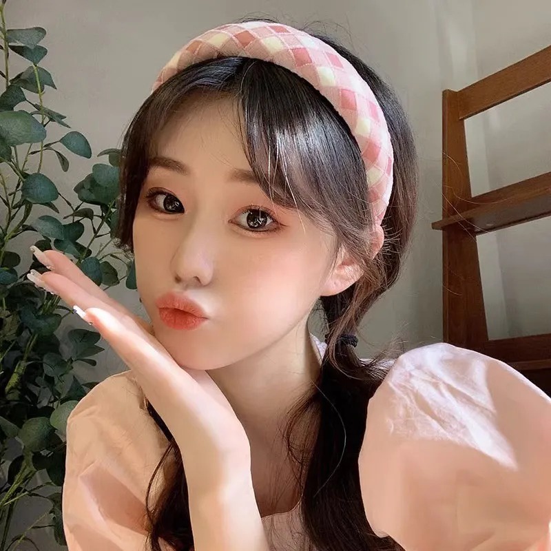 Pink hair band girl's new headwear going out all-match sweet headband