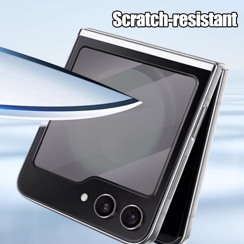 Đối với samsung z flip 5 5g cao cấp kính cường lực siêu mỏng chống nhìn trộm màn hình bên ngoài phim bảo vệ cứng cáp bền bảo vệ màn hình mặt sau