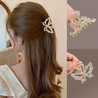 Aijolen rhinestone bướm hoa kẹp tóc nhỏ cô gái tóc đuôi ngựa kẹp tóc phụ nữ phụ kiện tóc