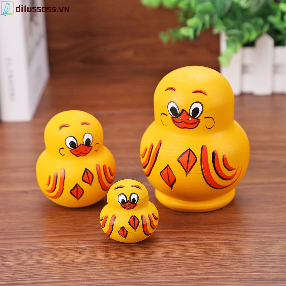 10 lớp đồ chơi vịt vàng matryoshka nga làm tổ búp bê babushka