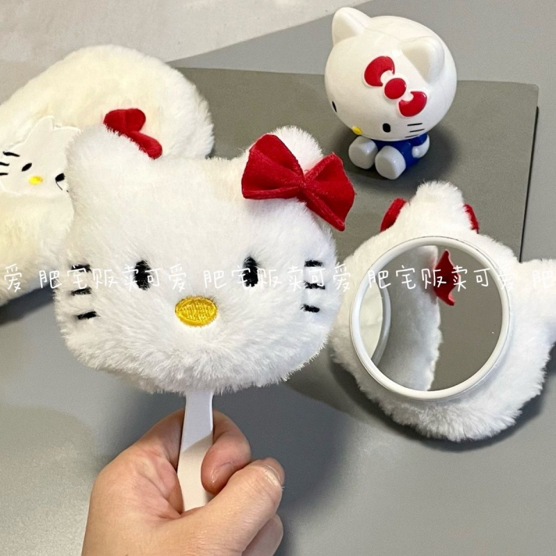 Gương trang điểm sanrio phim hoạt hình hellokitty hand-hold gương cầm tay dễ thương gương cầm tay lãng mạn của cô gái gương trang điểm món quà sinh nhật tốt