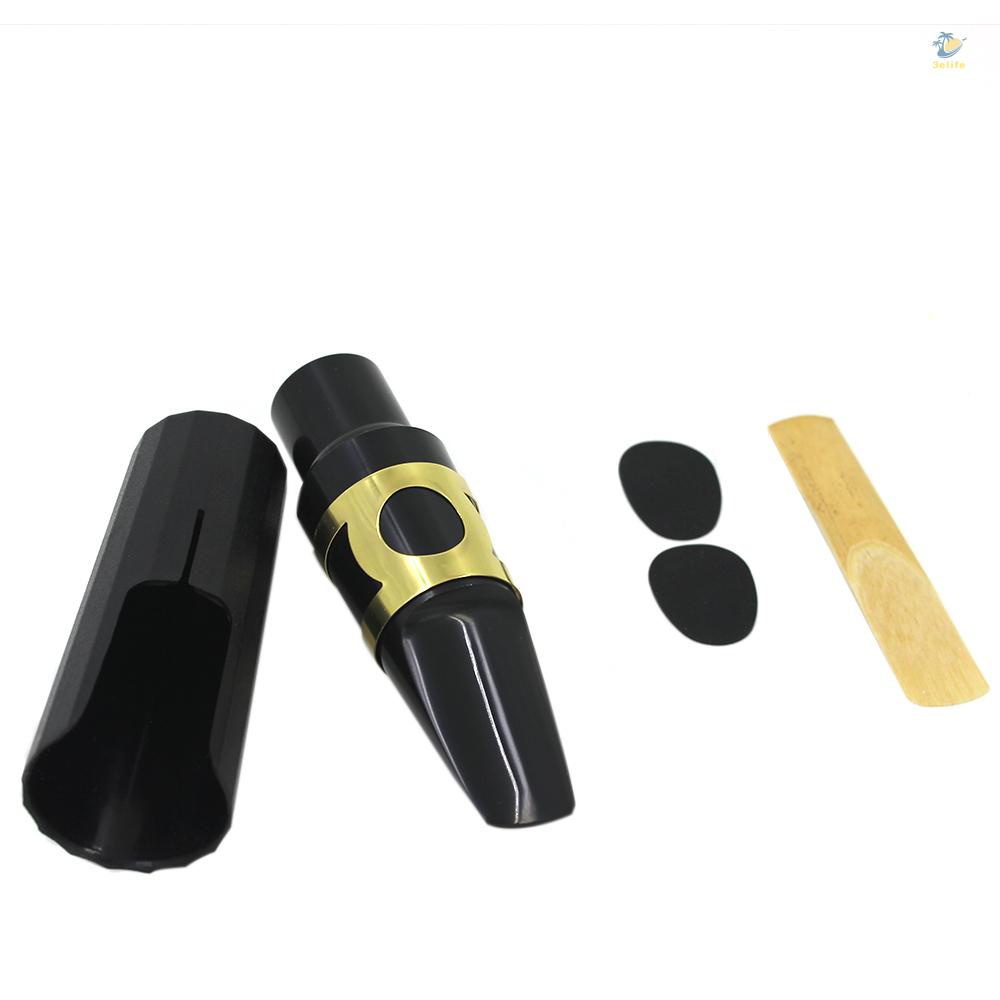 3elife tenor sax saxophone mouthpiece nhựa có nắp khóa kim loại reed mouthpiece patch pads đệm