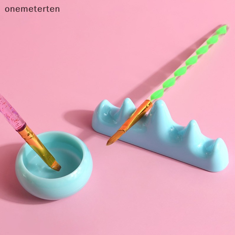 Rten nail art brush cleaner giá đỡ bằng nhựa uv acrylic gel pen pot cleanser cup rửa cốc giá đỡ bàn chải móng tay dụng cụ làm móng chuyên nghiệp n