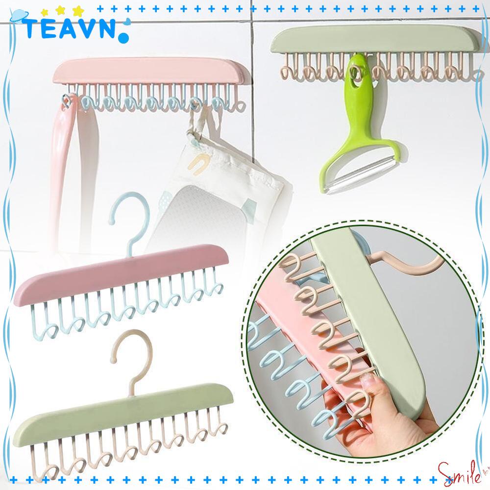 Teavn móc treo đồ đa năng, móc vải chống trượt tủ đựng quần áo, giá treo quần áo tiết kiệm không gian bằng nhựa chất lượng cao trang chủ