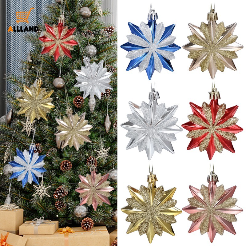 Cây thông noel bông tuyết sao treo mặt dây chuyền / xmas đồ trang trí quyến rũ ngôi sao không đều / đồ trang trí tiệc tại nhà năm mới