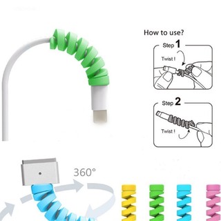  2 cái cáp xoắn ốc cho iphone android loại c dây điện thoại usb vỏ cáp sạc 