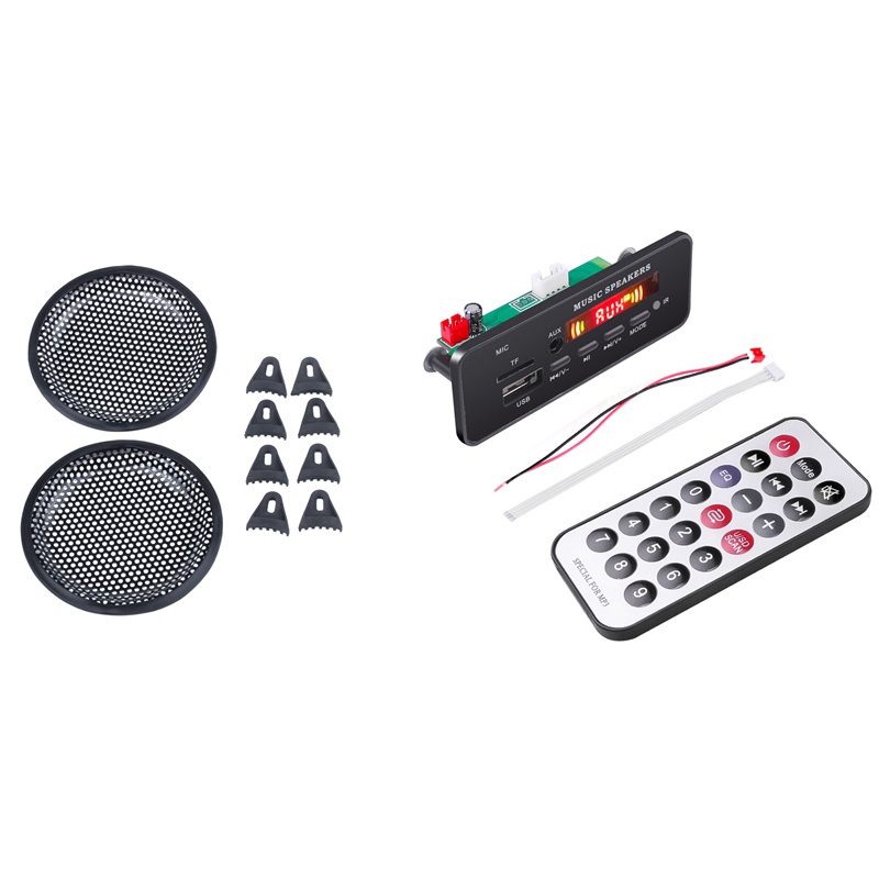 Lưới Kim Loại Bọc Loa Bluetooth 12V Hỗ Trợ Thẻ Tf Fm Radio Mp3