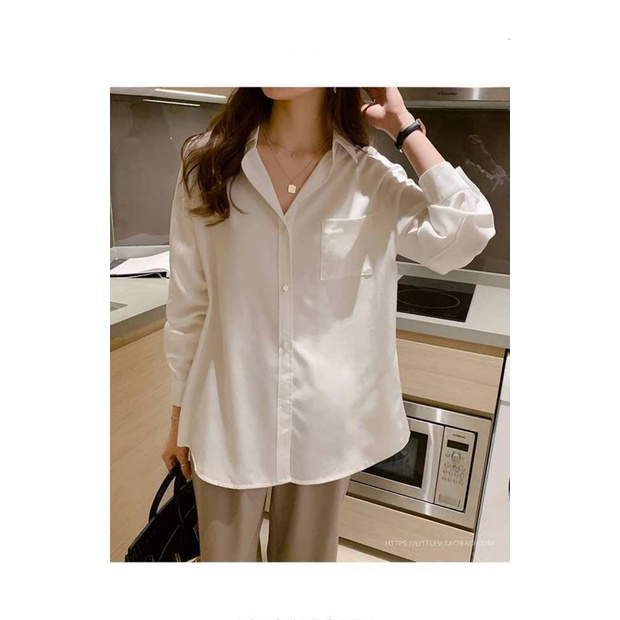 Áo Sơ Mi Chiffon Tay Dài Dáng Rộng Phong Cách Thời Trang Xuân Thu Mới Dành Cho Nữ