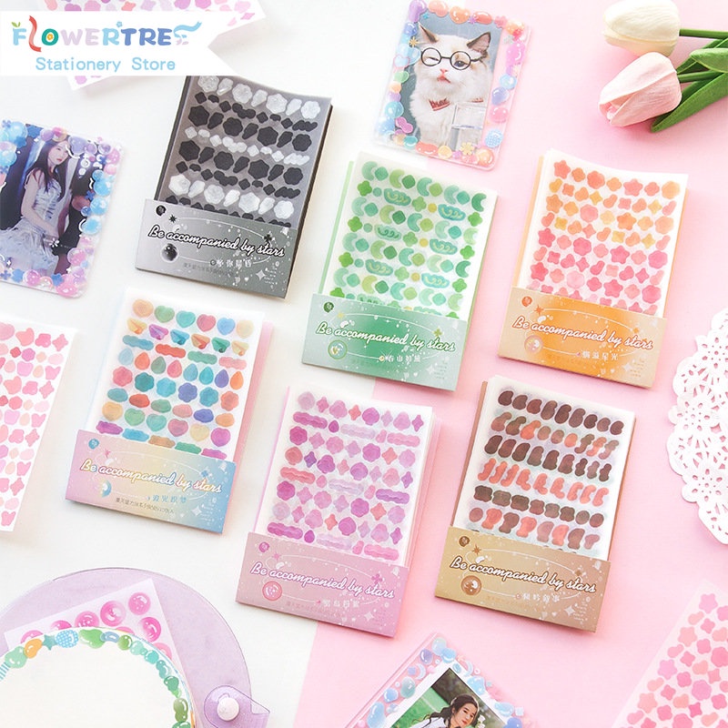 Bộ 10 Miếng Dán Hình Ngôi Sao Bong Bóng Trang Trí Sổ Tay