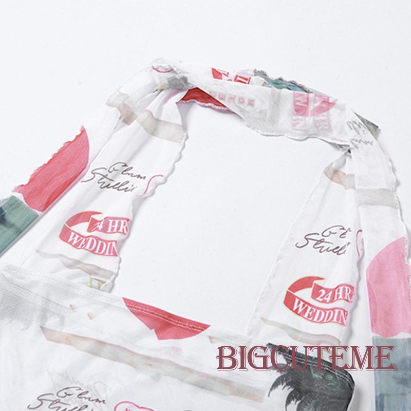 Áo Hai Dây In Chữ / Trái Tim Phong Cách Vintage Thời Trang Cho Nữ