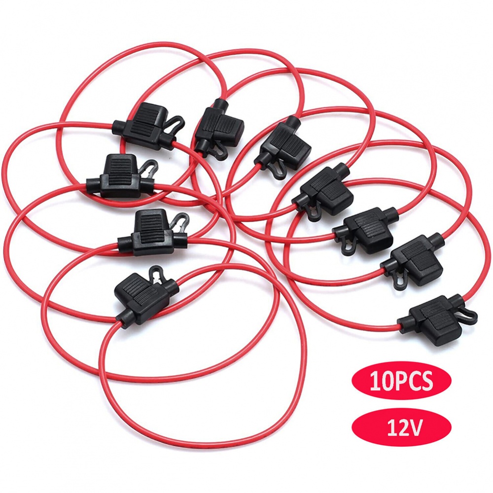 Set 10 Giá Đỡ Cầu Chì 12V 30A Cho Xe Hơi / Xe Đạp