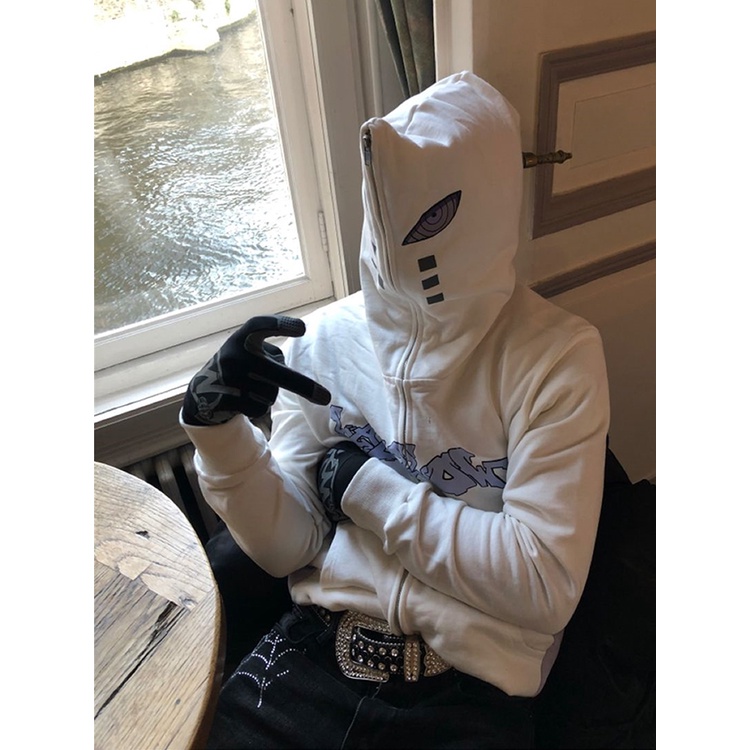 Áo Khoác Hoodie Có Khóa Kéo Toàn Diện Y2K Phong Cách Harajuku Đường Phố Mùa Đông Cho Nam