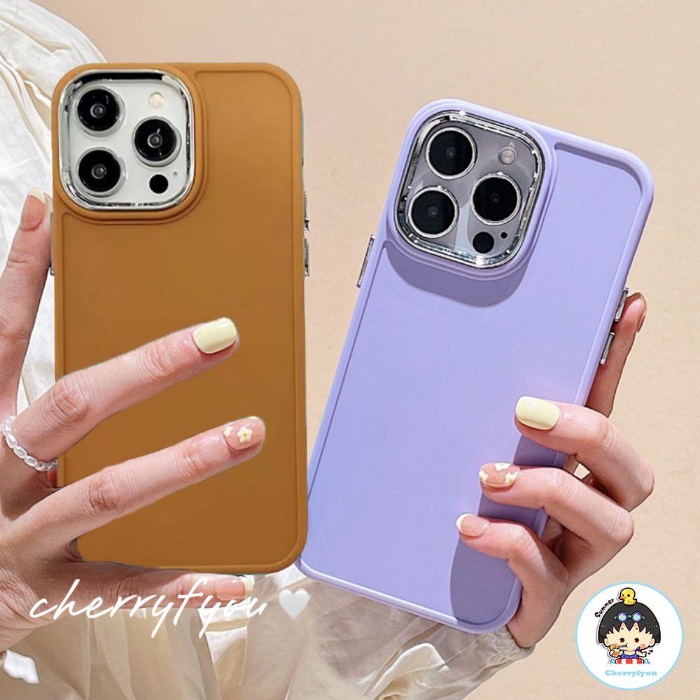 Ốp Điện Thoại TPU Dẻo Mạ Kim Loại Nhiều Màu Sang Trọng Cho IPhone 14 13 12 11 Pro Max