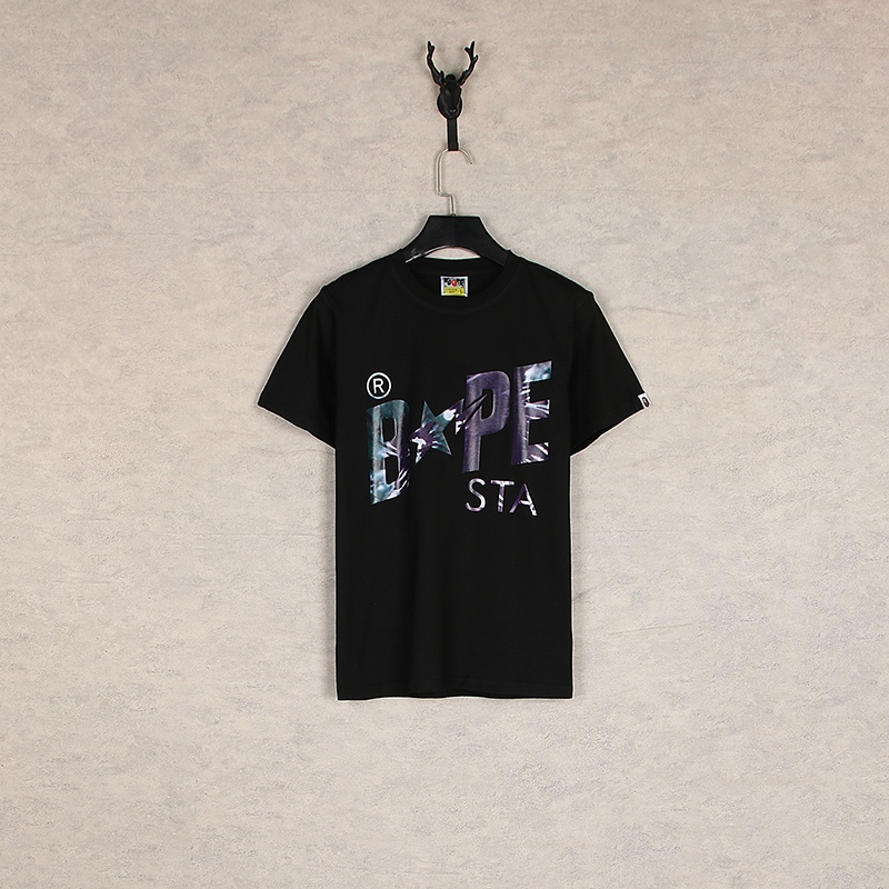 ❤❀   ❤ Mới Áo Thun Tay Ngắn Chất Liệu Cotton Cao Cấp In Họa Tiết BAPE Cá Tính Thời Trang Unisex