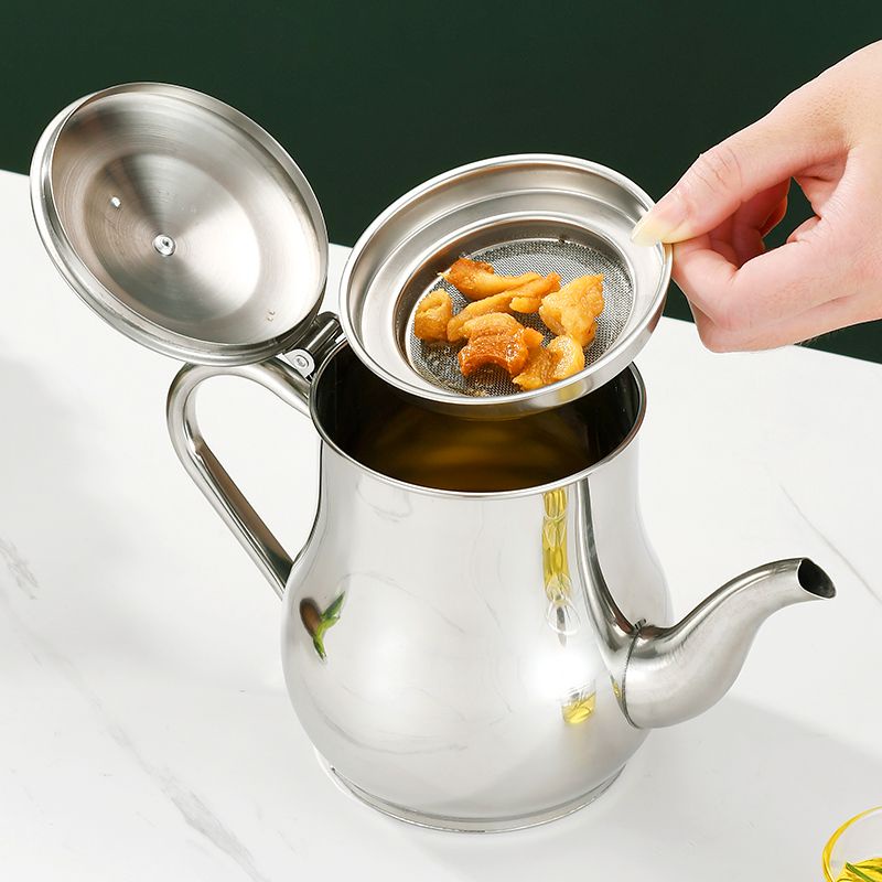 Bình Lọc Dầu Bằng Thép Không Gỉ 304 Cao Cấp Tiện Lợi Dễ Sử Dụng