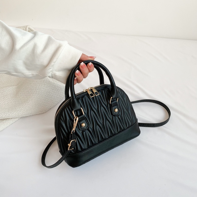 Túi Đeo Chéo Mini Màu Trơn Thêu Chỉ Đơn Giản Thời Trang Mùa Xuân 2023 Dành Cho Bạn Nữ