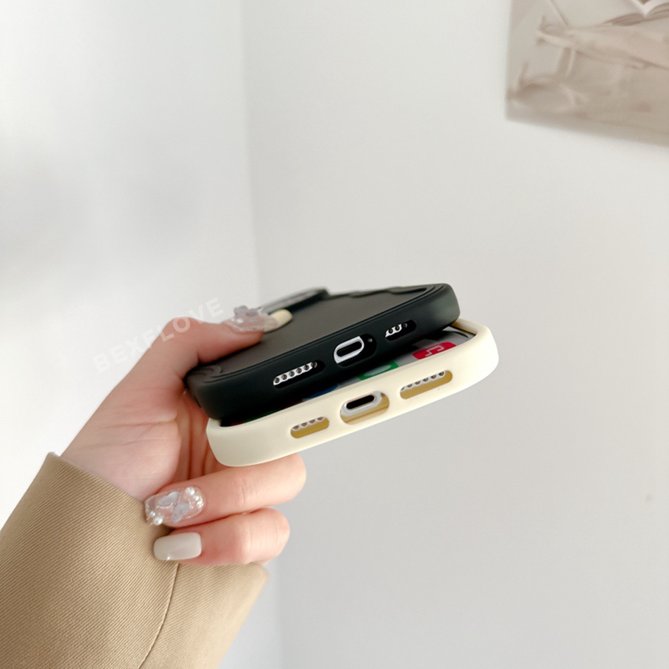 Ốp Điện Thoại Silicon Mềm Hình Trái Tim 3D Dễ Thương Cho IPhone 11 12 13 14 Pro Max Plus 14pro 13Pro 12Pro 12Promax 13Promax 14Promax