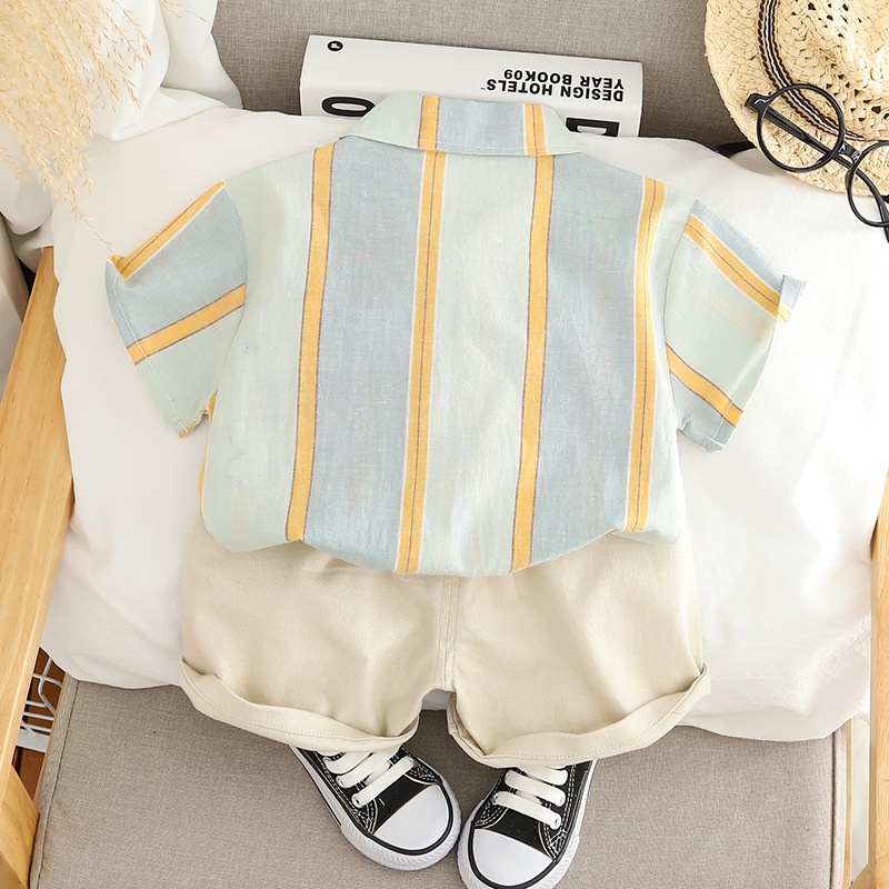 Bộ Quần Áo Cotton Mùa Hè Chất Lượng Cao Cho Bé Trai