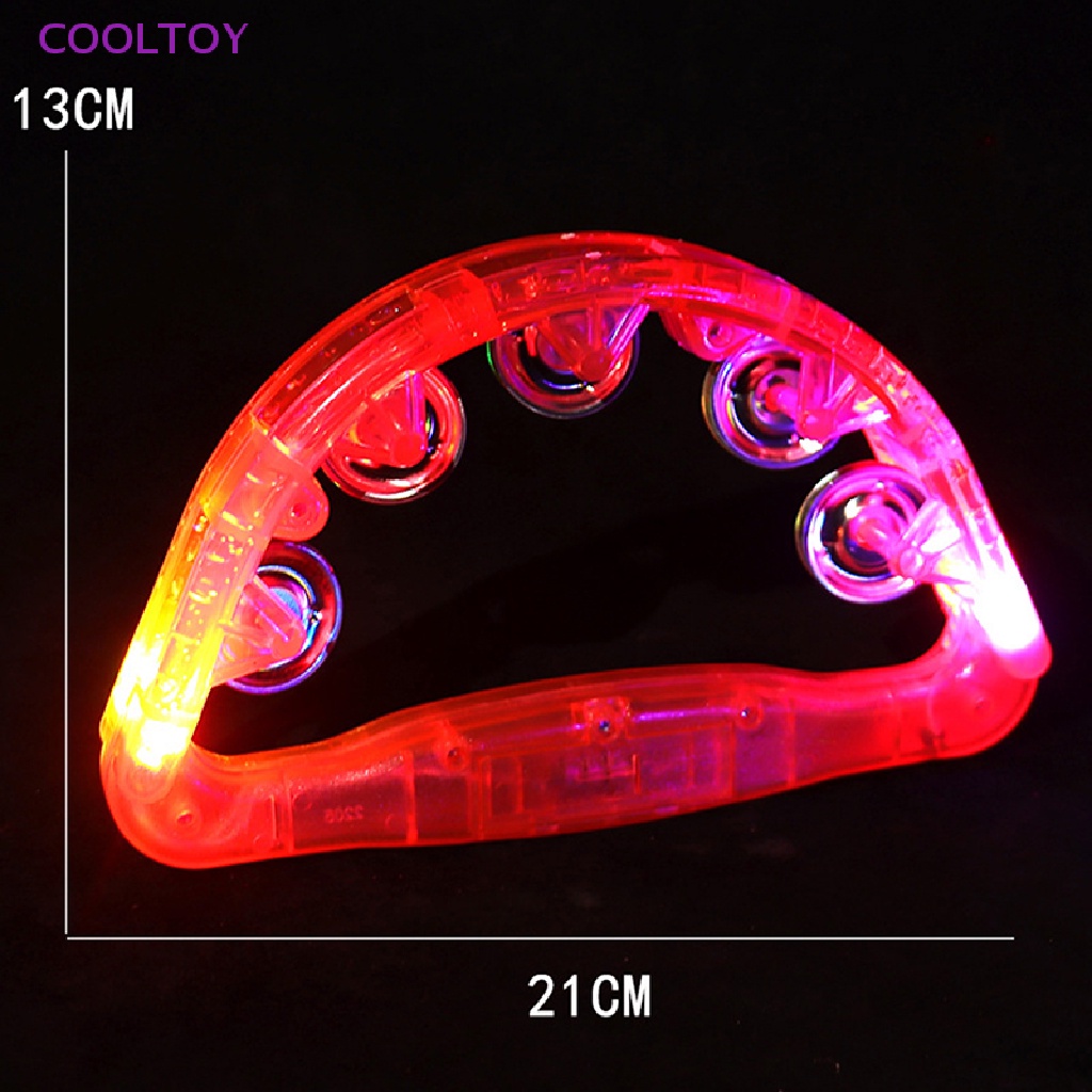 Cooltoy Đồ Chơi Trống Lắc Tambourine Có Đèn LED Màu Sắc Ngẫu Nhiên