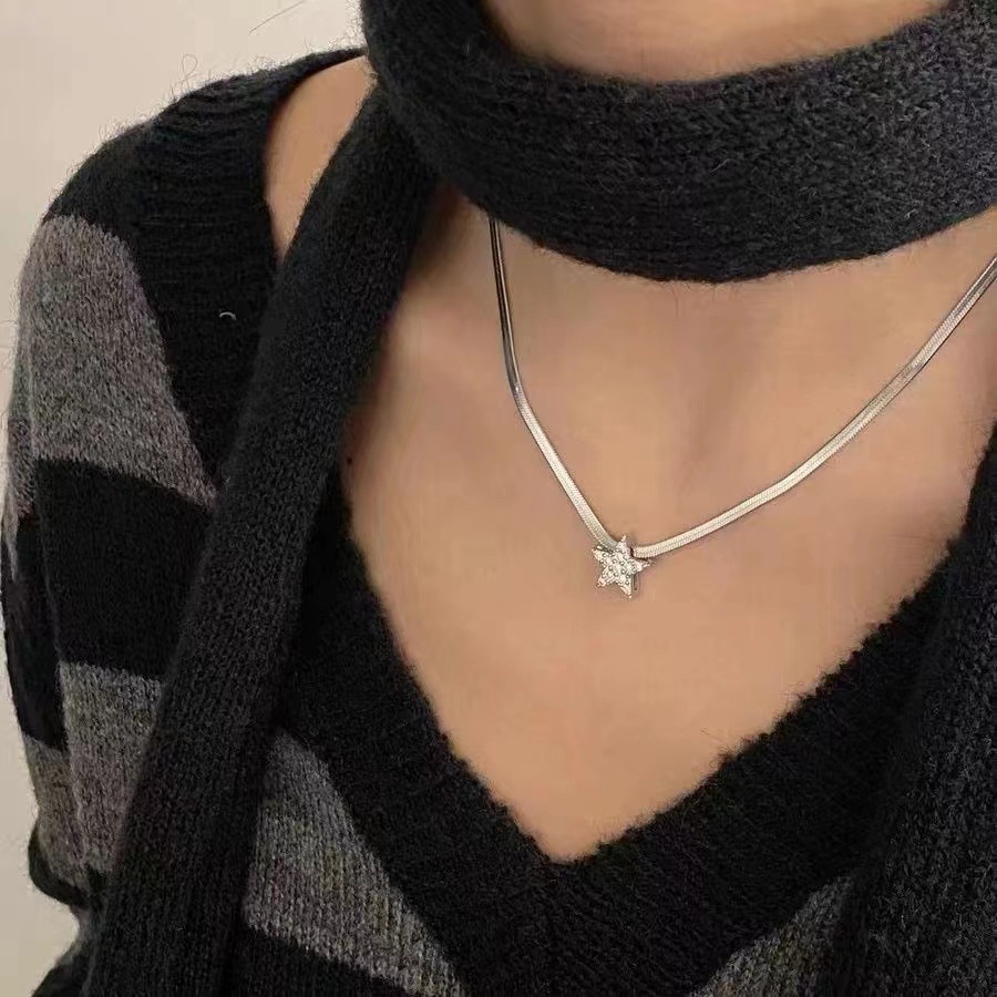 Vòng cổ Xương Rắn Ánh Sao Sang Trọng Cá Tính Cho Nữ