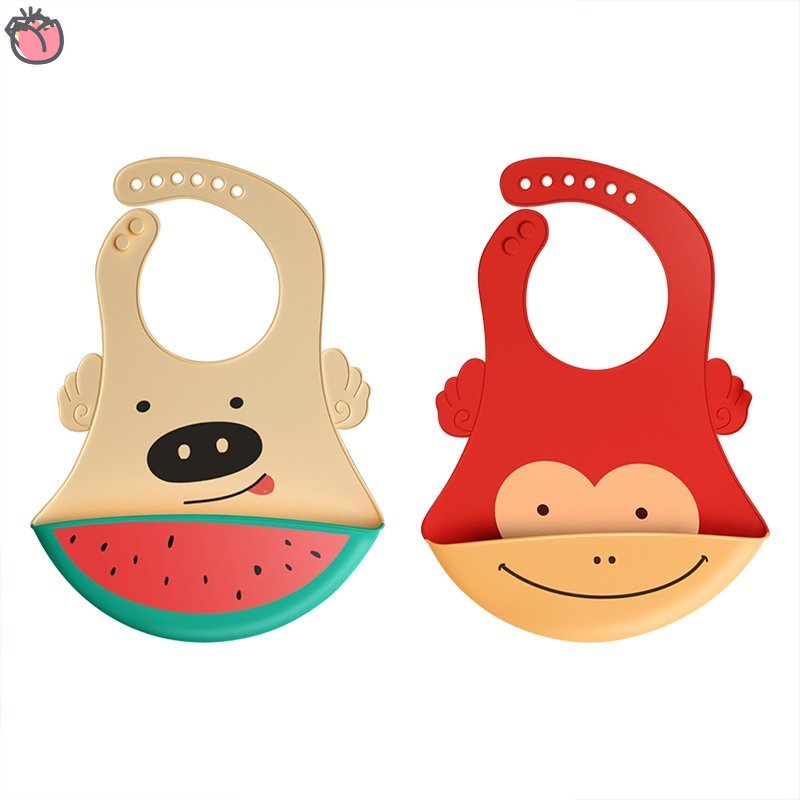 Yếm Ăn Bằng Silicon Mềm Nhẹ Chống Thấm Nước Cho Bé