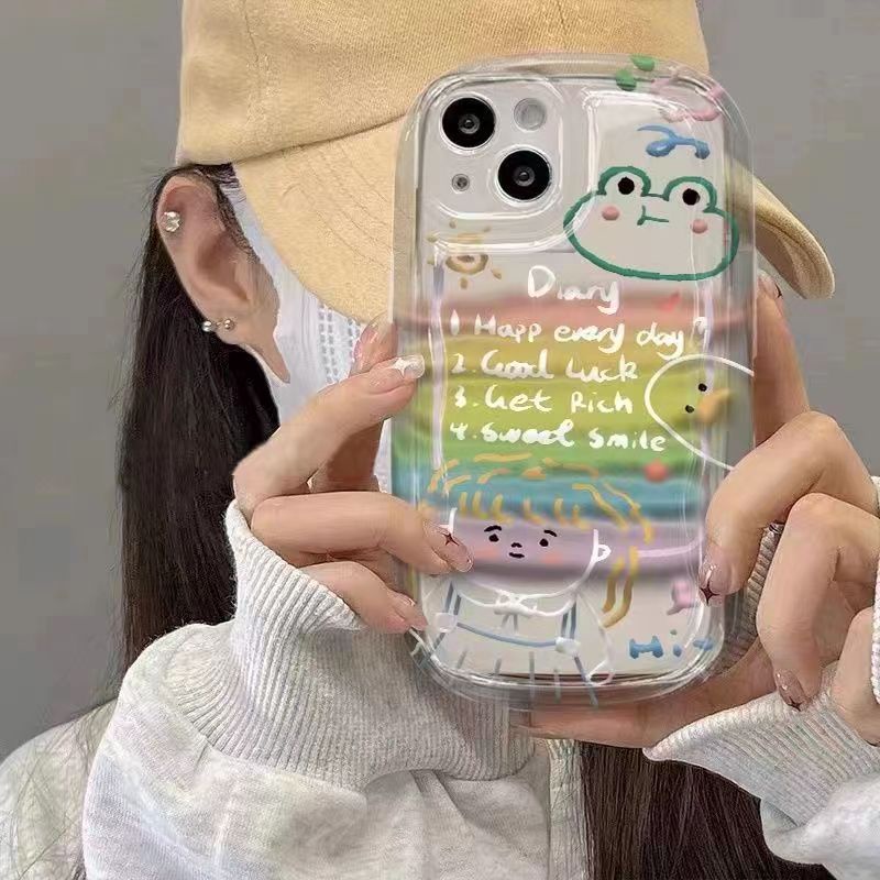 Ốp Điện Thoại Silicon Mềm Trong Suốt Chống Sốc Họa Tiết Dễ Thương Cho IPhone 14 13 12 11 Pro Max XS X XR