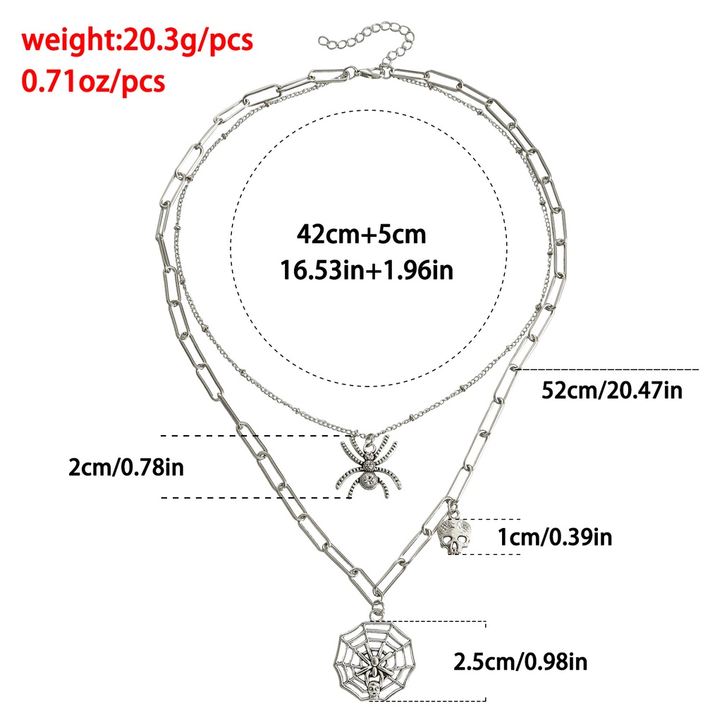 Niche Vòng cổ Choker Mặt Hình Nhện Phong Cách Cá Tính Cho Nữ