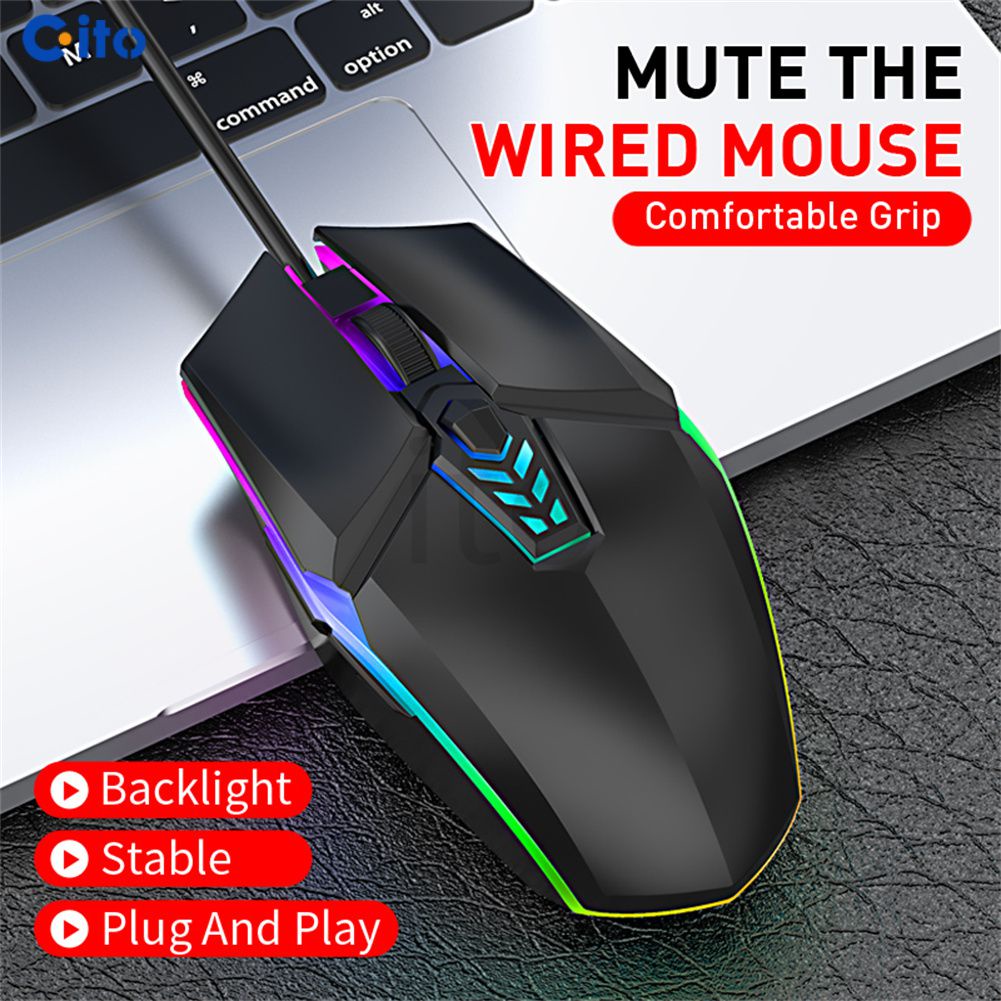 Chuột Có Dây Mới Chuột Máy Tính Văn Phòng Phát Sáng Chuột Chơi Game Chuột Âm Thanh Im Lặng [Ito]